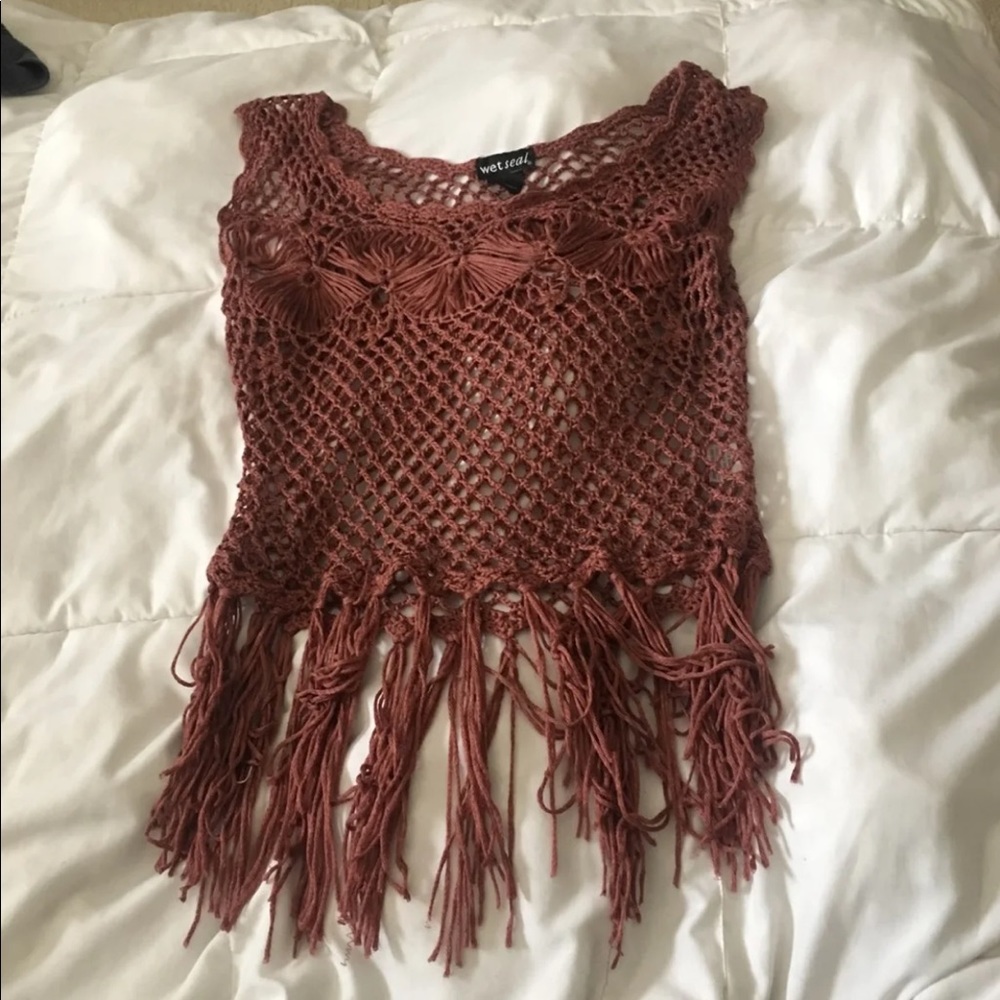 Pink Crochet Crop Top